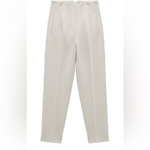 Zara high waist trouser pants cream